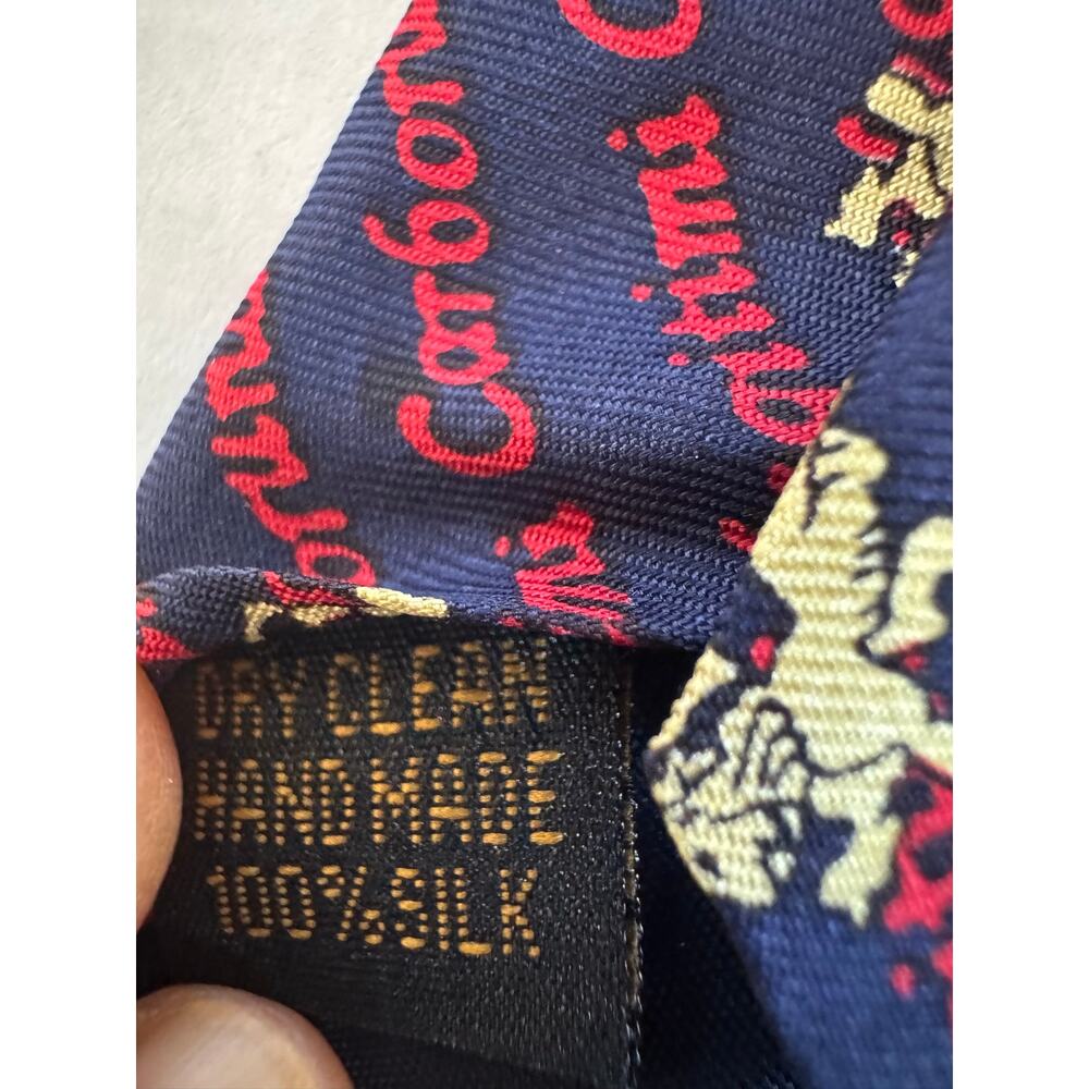 Vintage Alynn 100% Silk Tie Non Illegitimi Carborundum Lions Made USA - Picture 4 of 4